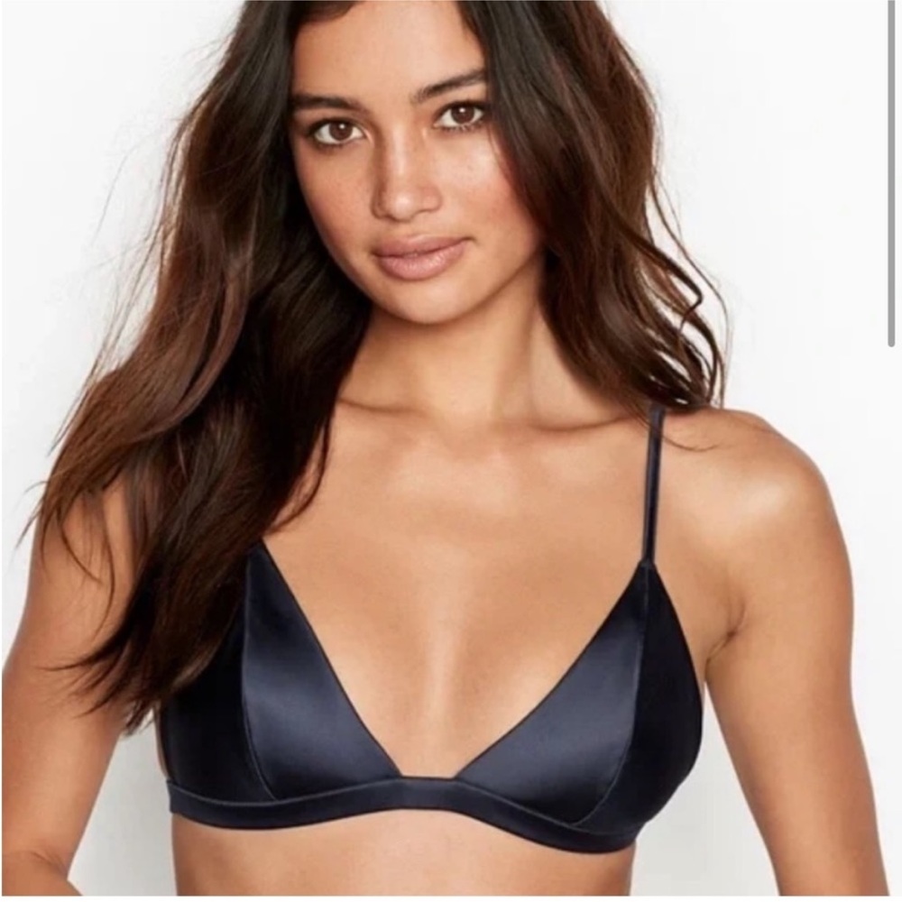 Victoria’s Secret Satin Dream Angels Bralette NWT - Black